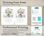 TEMPLETT baby shower Teddy Bear Baby Boy Shower Invitation Template Set We Can Bearly Wait Diaper Raffle Books, Instant Download Printable Invites Home Printing9