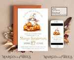 TEMPLETT baby shower Editable Fall Baby Shower Invitation Template Little boo is almost due Diapper Raffle Books Instant Download Invite Gender Neutral halloween10