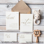 TEMPLETT baby shower Modern Baby Shower InvitationTemplate, Instant Download Printable Invites Home Printing, Simple Boho baby Boy shower Card Set8