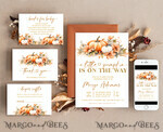 TEMPLETT baby shower Editable Fall Baby Shower Invitation Template Set Little  Pumpkin is on the way Diapper Raffle Books Instant Download Invites Gender Neutral10
