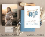 TEMPLETT baby shower Clothes Baby Boy Shower Invitation Template Set Oh baby It\'s a boy Diapper Raffle Books Arch Instant Download Dusty Blue editable invite10