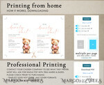 TEMPLETT baby shower Gender Neutral Teddy Bear Baby Boy Shower Invitation Template Set We Can Bearly Wait Diaper Raffle Books, Instant Download Editable Invites6
