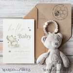 TEMPLETT baby shower Elephant Baby Shower Invitation Template download, Simple Baby Shower Boy Invitations Set,  Printable Invites Set Home Printing Boho Cards7