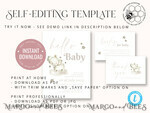 TEMPLETT baby shower Elephant Baby Shower Invitation Template download, Simple Baby Shower Boy Invitations Set,  Printable Invites Set Home Printing Boho Cards7