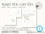 TEMPLETT baby shower Elephant Baby Shower Invitation Template download, Simple Baby Shower Boy Invitations Set,  Printable Invites Set Home Printing Boho Cards7
