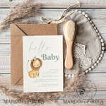 TEMPLETT baby shower Baby Shower Boy Invitation Template download, Lion suite Baby Shower Boy Invitations Set, Printable Invites Home Printing Boho Cards7