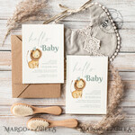 TEMPLETT baby shower Baby Shower Boy Invitation Template download, Lion suite Baby Shower Boy Invitations Set, Printable Invites Home Printing Boho Cards7