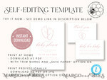 TEMPLETT baby shower Modern Baby Shower Invitation Template, Baby Shower Girl Invitations Set, Instant Download Printable Invites Home Printing Simple Boho Cards8