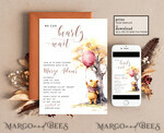 TEMPLETT baby shower Winnie Pooh Girl Baby Shower Invitation Digital Template Fall Set We can bearly wait, Diaper Raffle Books Instant Download Printable Invite10