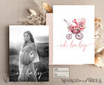 TEMPLETT baby shower Floral Stroller Baby Girl Shower Invitation Template Set Oh baby Diapper Raffle Books Arch Instant Download Pink Flowers editable invite10
