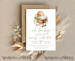 TEMPLETT baby shower Stroller Baby Gender Neutral Shower Invitation Template Oh baby Diapper Raffle Books Arch Instant Download Flowers Basket editable invite10