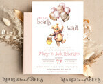 TEMPLETT baby shower Winnie Pooh Baby Shower Invitation Digital Template Set Hunny Fall, we can bearly wait Diaper Raffle Books Instant Download Printable Invite10