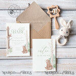 TEMPLETT baby shower Modern Baby Shower Invitation Template, Instant Download Printable Invites Home Printing, Simple Boho baby Boy and Girl shower  Card Set8
