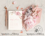 TEMPLETT baby shower Baby Shower Invitation Template download Floral suite, Baby Shower Girl Invitations Set Printable Invites Home Printing Simple Boho Cards baby shower invitation girl elephant8