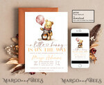 TEMPLETT baby shower Winnie Pooh Baby Shower Invitation Digital Template Set Hunny Fall, Gender Neutral Diaper Raffle Books Instant Download Printable Invite10