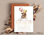 TEMPLETT baby shower Winnie Pooh Baby Shower Invitation Digital Template Set Hunny Fall, Gender Neutral Diaper Raffle Books Instant Download Printable Invite10