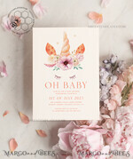 TEMPLETT baby shower Beautiful Baby Shower InvitationTemplate, Instant Download Printable Invites Home Printing, Simple Boho baby Boy and girl shower  Card Set7