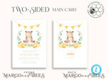 TEMPLETT baby shower Rustic Baby Shower InvitationTemplate, Instant Download Printable Invites Home Printing, Simple Boho baby Boy and girl shower  Card Set8