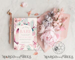 TEMPLETT baby shower Baby Shower Invitation Template download Floral butterfly Baby Girl Invitations Set Printable Invites Home Printing Simple Floral Boho Cards8