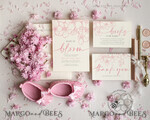 TEMPLETT baby shower Cherry Blossom Baby Shower Invitation Template download suite, Baby Girl Invitations Set,  Printable Invites Home Printing Simple Boho Cards8