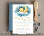 TEMPLETT baby shower Editable Twinkle Little Star Baby Boy Shower Invitation Template, Moon Stars Blue Invite Instant Download Wait Diaper Raffle Books Invites11