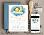 TEMPLETT baby shower Editable Twinkle Little Star Baby Boy Shower Invitation Template, Moon Stars Blue Invite Instant Download Wait Diaper Raffle Books Invites11