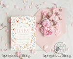 TEMPLETT baby shower Modern Baby Shower Invitation Template, Baby Shower Girl Invitations Set, Instant Download Printable Invites Home Printing Simple Boho Cards8