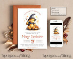 TEMPLETT baby shower Winnie Pooh Baby Shower Invitation Digital Template Set Halloween Fall, Gender Neutral Diaper Raffle Books Instant Download Printable Invite10