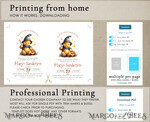 TEMPLETT baby shower Winnie Pooh Baby Shower Invitation Digital Template Set Halloween Fall, Gender Neutral Diaper Raffle Books Instant Download Printable Invite10