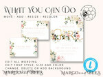 TEMPLETT baby shower Floral Baby Shower InvitationTemplate, Instant Download Printable Invites Home Printing, Simple modern baby shower  Card Set8