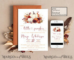 TEMPLETT baby shower Editable Fall Baby Shower Invitation Template Sweet little pumpkin Diapper Raffle Books Instant Download Invite Gender Neutral halloween10