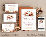 TEMPLETT baby shower Editable Fall Baby Shower Invitation Template Sweet little pumpkin Diapper Raffle Books Instant Download Invite Gender Neutral halloween10