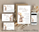 TEMPLETT baby shower Gender Neutral Teddy Bear Baby Shower Invitation Template Set We Can Bearly Wait Diaper Raffle Books, Instant Download Editable Invites10