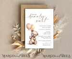 TEMPLETT baby shower Gender Neutral Teddy Bear Baby Shower Invitation Template Set We Can Bearly Wait Diaper Raffle Books, Instant Download Editable Invites10