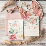 TEMPLETT baby shower Floral Baby Girl Shower Invitation Template, Instant Download Printable Invites Home Printing, Simple modern baby shower  Card Set9