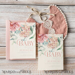 TEMPLETT baby shower Floral Baby Girl Shower Invitation Template, Instant Download Printable Invites Home Printing, Simple modern baby shower  Card Set9