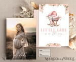 TEMPLETT  
 Babyparty Wiege Baby Mädchen Babyshower Einladungsvorlagen-Set Oh Baby, kleines pinkes Kinderbett Windel-Lotteriebüchlein Bogen Sofort-Download Blush Pink bearbeitbare Einladung10