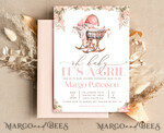 TEMPLETT  
 Babyparty Wiege Baby Mädchen Babyshower Einladungsvorlagen-Set Oh Baby, kleines pinkes Kinderbett Windel-Lotteriebüchlein Bogen Sofort-Download Blush Pink bearbeitbare Einladung10