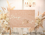 TISCHPLÄNE UND WILLKOMMENSCHILDER FÜR HOCHZEITEN Plexi Gold / Samt Luxus Velours beige Hochzeits Willkommensschild, goldene Hochzeitsdekoration, personalisiertes Hochzeitsschild, Hochzeitsgeschenk, Willkommen Hochzeitsboard BpPXSet10