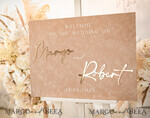 TISCHPLÄNE UND WILLKOMMENSCHILDER FÜR HOCHZEITEN Plexi Gold / Samt Luxus Velours beige Hochzeits Willkommensschild, goldene Hochzeitsdekoration, personalisiertes Hochzeitsschild, Hochzeitsgeschenk, Willkommen Hochzeitsboard BpPXSet10