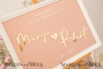 TABLE PLANS AND WEDDING WELCOME SIGNS plexi gold / velvet Blush and Gold Modern Acrylic wedding welcome sign, 3d Elegant wedding welcome signs - Wedding Reception Decor, Wedding Table Plan in White Frame, Wedding Decoration with golden letters - Reception Signage - Custom Ceremony Sign BpPXSet10