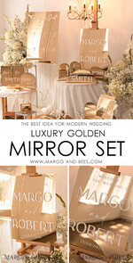 TABLE PLANS AND WEDDING WELCOME SIGNS plexi gold / velvet Luxury golden mirror Wedding Welcome Sign, Golden Wedding Decor, Personalised Wedding Sign, Wedding Gift, Welcome Wedding Board BpPXSet20