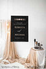 TABLE PLANS AND WEDDING WELCOME SIGNS plexi gold / velvet Luxury Velvet black Wedding Welcome Sign, Golden Wedding Decor, Personalised Wedding Sign, Wedding Gift, Welcome Wedding Board 14