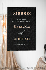 TABLE PLANS AND WEDDING WELCOME SIGNS plexi gold / velvet Luxury Velvet black Wedding Welcome Sign, Golden Wedding Decor, Personalised Wedding Sign, Wedding Gift, Welcome Wedding Board 14