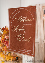 TABLE PLANS AND WEDDING WELCOME SIGNS plexi gold / velvet Fall Wedding Welcome Sign, Luxury Velvet Rust Wedding Welcome Sign, Golden Wedding Decor, Personalised Rust Wedding Sign, Wedding Reception Set, Autumn Welcome Wedding Board30