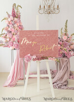 TABLE PLANS AND WEDDING WELCOME SIGNS plexi gold / velvet Luxury Velvet blush pink Wedding Welcome Sign, Golden Wedding Decor, Personalised Wedding Sign, Wedding Gift, Welcome Wedding Board BpPXSet15