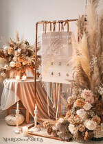 TABLE PLANS AND WEDDING WELCOME SIGNS plexi gold / velvet Elegant Clear wedding Set acrylic Find your seat , Personalized Wedding Ombre Beige Table Plan, acrylic clear Tan transparent and Gold Modern clear transparent Seating Chart, 3d Elegant Find Your Seat - Seating Plan , Golden Luxury Wedding Table Plan, Wedding Decoration with golden letters - Golden Reception Signage - Custom Tan Ceremony Sign31