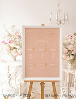 TABLE PLANS AND WEDDING WELCOME SIGNS plexi gold / velvet Blush and Gold Modern Acrylic Seating Chart, 3d Elegant Find Your Seat - Seating Plan , Wedding Table Plan in White Frame, Wedding Decoration with golden letters - Reception Signage - Custom Ceremony Sign BpPXSet15