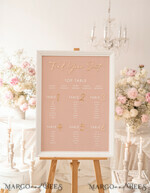TABLE PLANS AND WEDDING WELCOME SIGNS plexi gold / velvet Blush and Gold Modern Acrylic Seating Chart, 3d Elegant Find Your Seat - Seating Plan , Wedding Table Plan in White Frame, Wedding Decoration with golden letters - Reception Signage - Custom Ceremony Sign BpPXSet15
