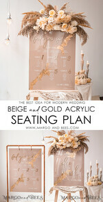 TABLE PLANS AND WEDDING WELCOME SIGNS plexi gold / velvet Elegant Clear wedding Set acrylic Find your seat , Personalized Wedding Beige Table Plan, acrylic clear Tan transparent and Gold Modern clear transparent Seating Chart, 3d Elegant Find Your Seat - Seating Plan , Golden Luxury Wedding Table Plan, Wedding Decoration with golden letters - Golden Reception Signage - Custom Tan Ceremony Sign16